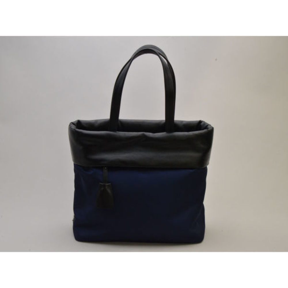 Prada Nylon Sheep Tote Bag Navy Black